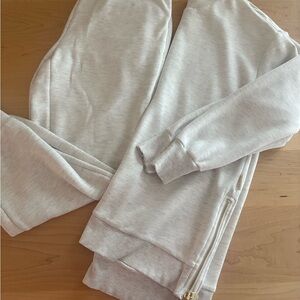 Varley DoubleSoft white marle top and pants